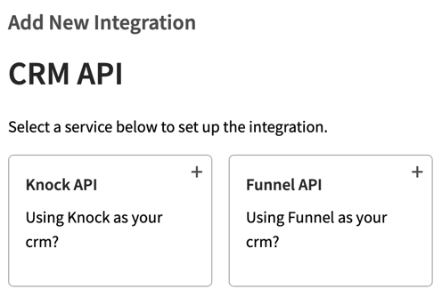 Add Knock and Funnel integrations in Rentgrata Manager